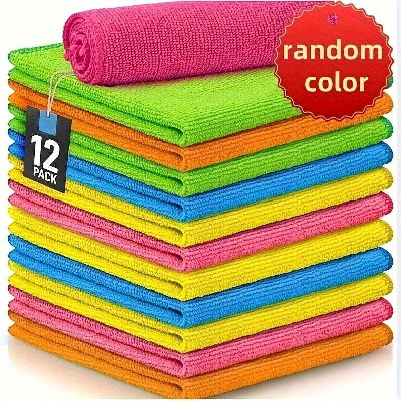 Set of 20 Microfiber Cleaning Cloths in 5 Colors for Housekeeping Kitchen and Car Cleaning
