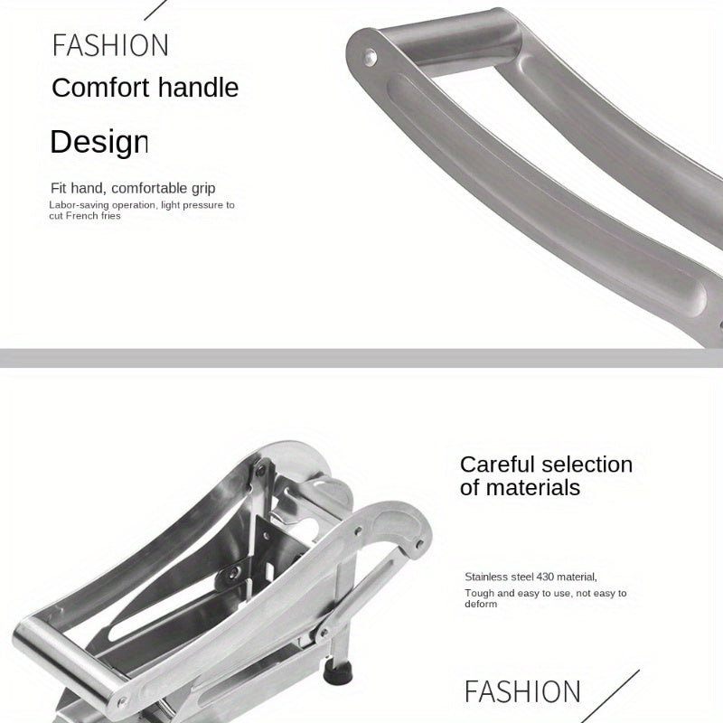 Elektrsiz Noxoş Po'latdan Qilingan Fransuz Qovurmasi Kesgichi va Sabzavot Dicer, Qulay Tutqich bilan, Oshxonada Kartoshka Chips, Bodring va Sabzi Palaklari Tayyorlash uchun Mukammal.