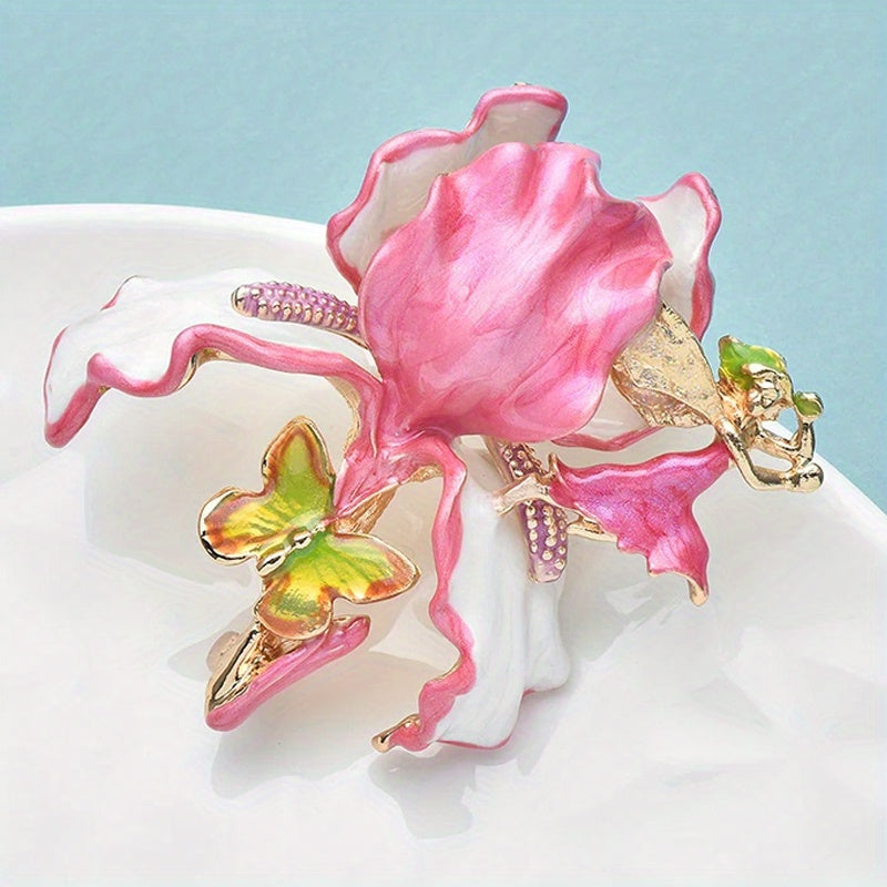 Luxury Alloy Enamel Flower Brooch Pin Elf Design Winter 2025