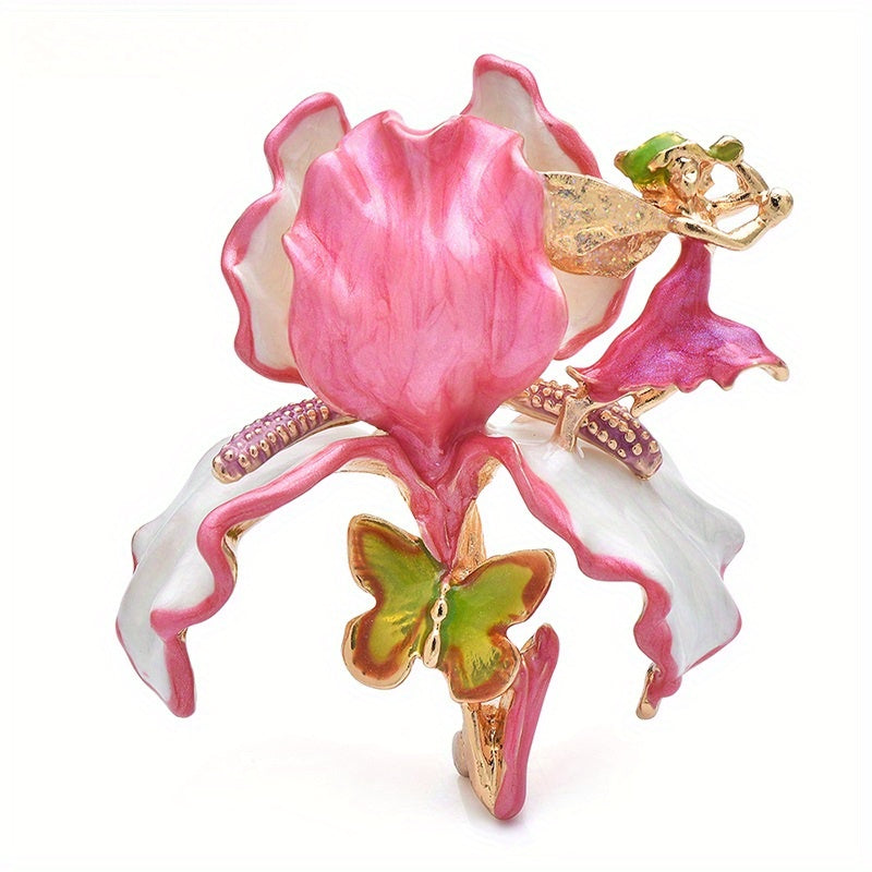 Luxury Alloy Enamel Flower Brooch Pin Elf Design Winter 2025