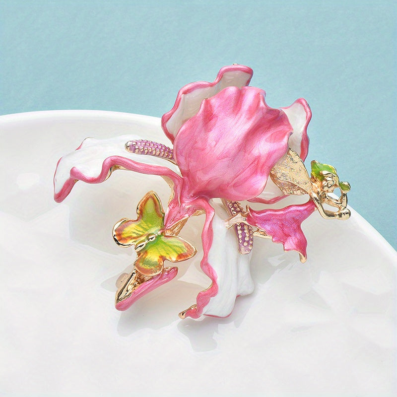 Luxury Alloy Enamel Flower Brooch Pin Elf Design Winter 2025