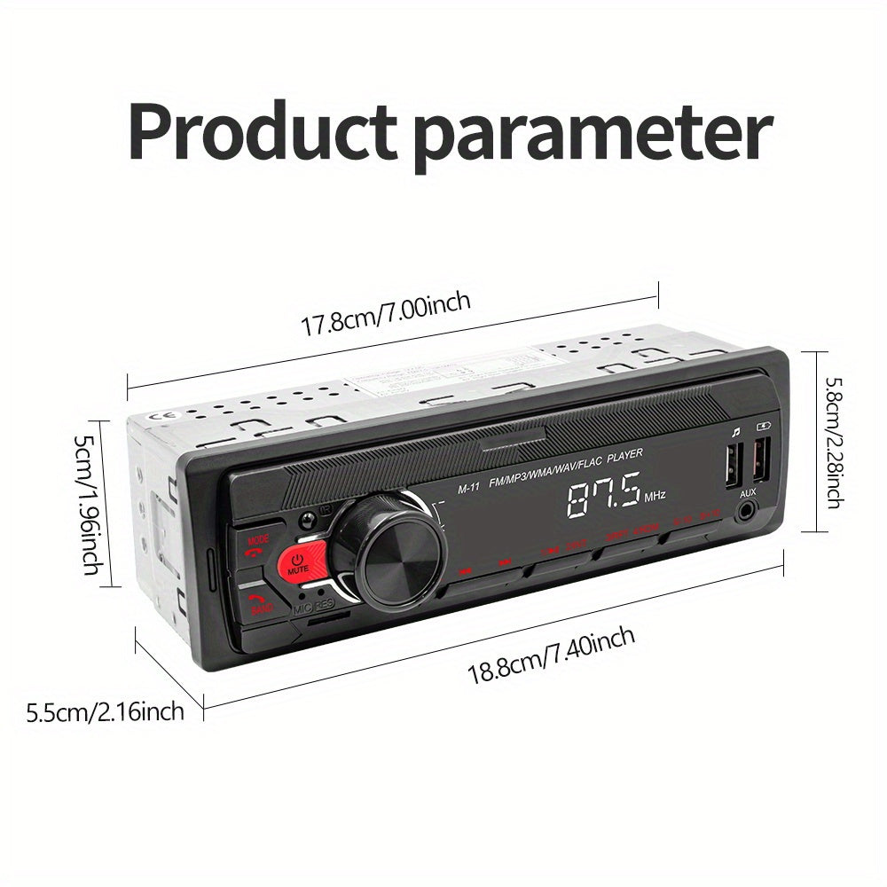 Автомагнитола в штатное место 1DIN с пультом дистанционного управления, MP3, USB, SD, AUX, радио, голосовым помощником