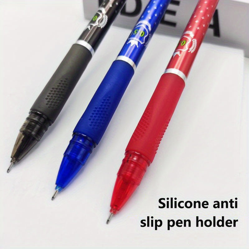65-Piece Erasable Gel Pen Set with 0.5mm Black Blue Red Refills Office Stationery