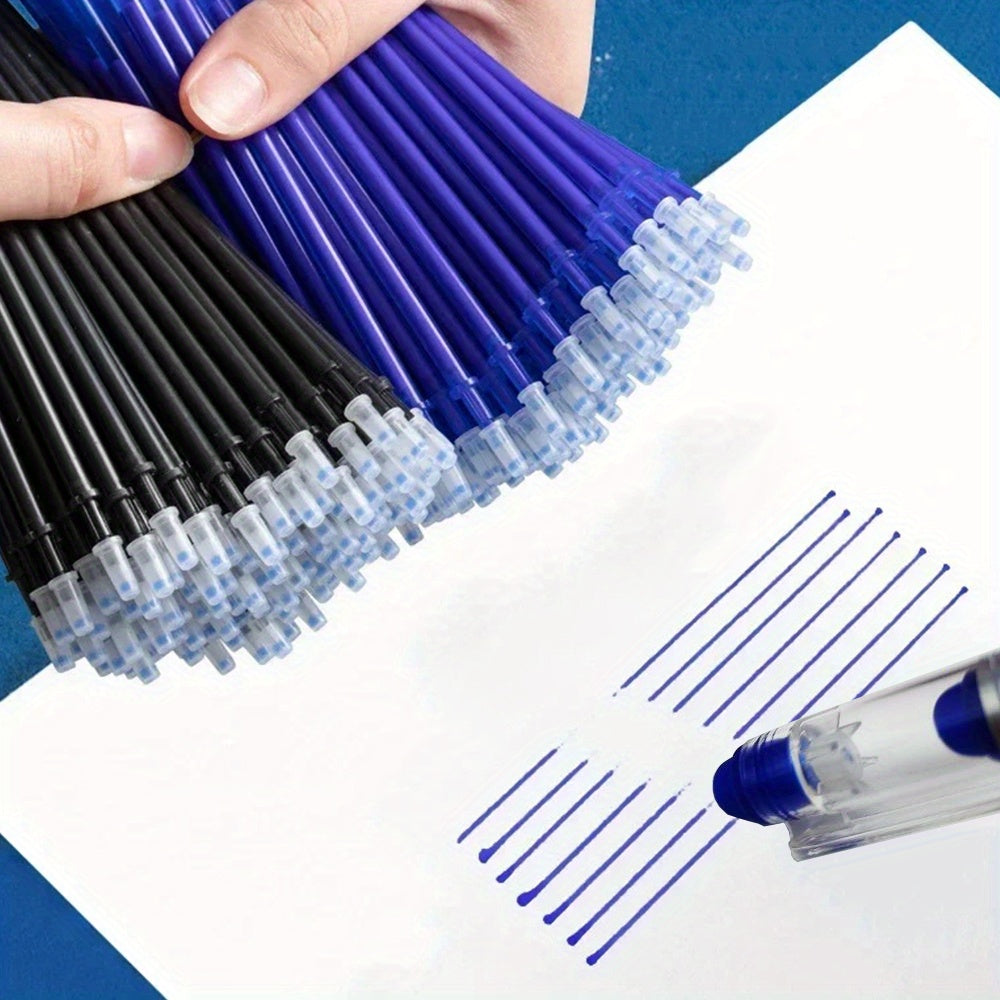 65-Piece Erasable Gel Pen Set with 0.5mm Black Blue Red Refills Office Stationery