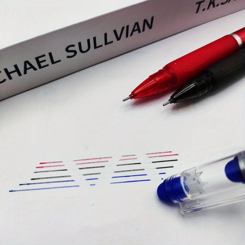 65-Piece Erasable Gel Pen Set with 0.5mm Black Blue Red Refills Office Stationery