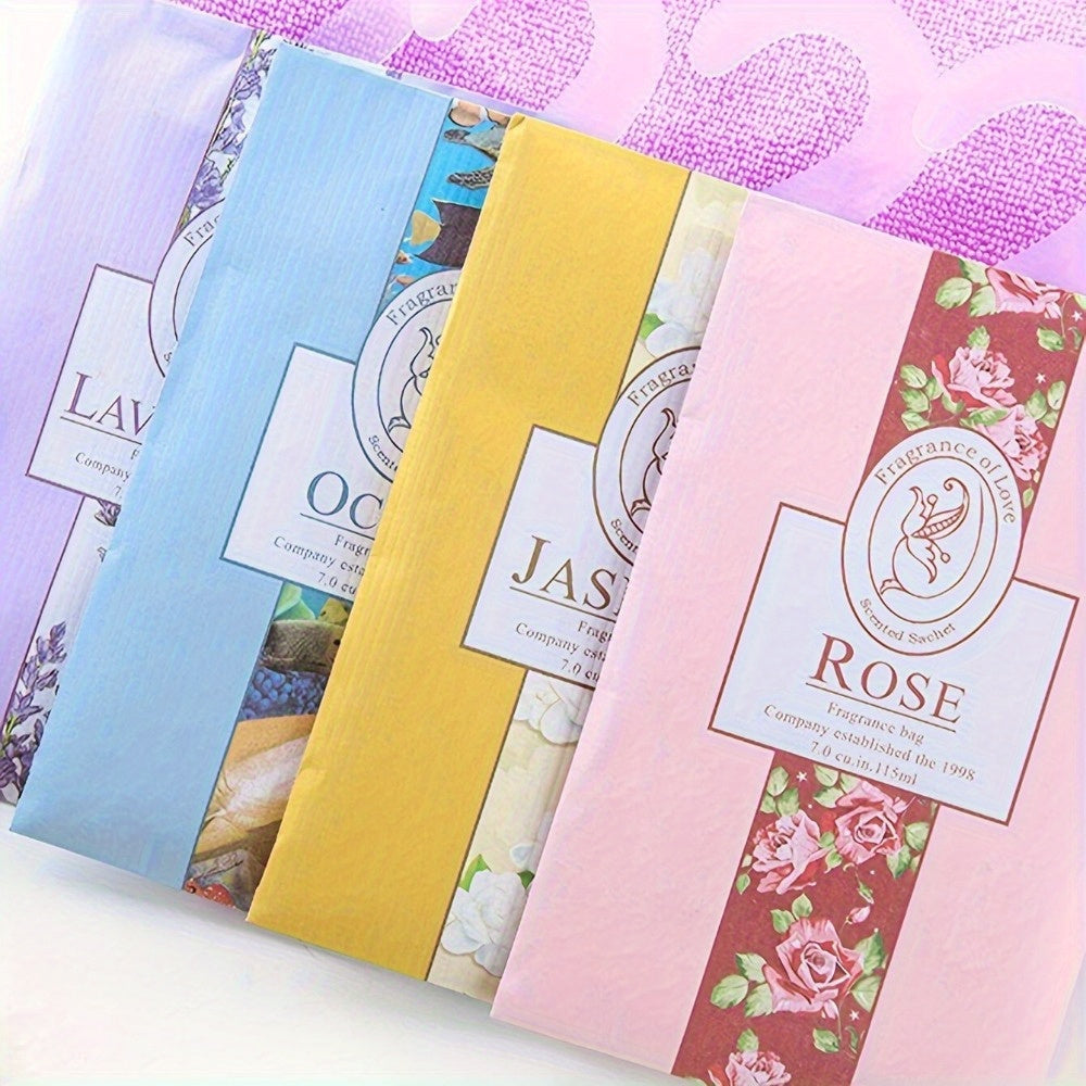 Set of 5 Scented Sachets in Assorted Colors for Wardrobe Closet Freshening