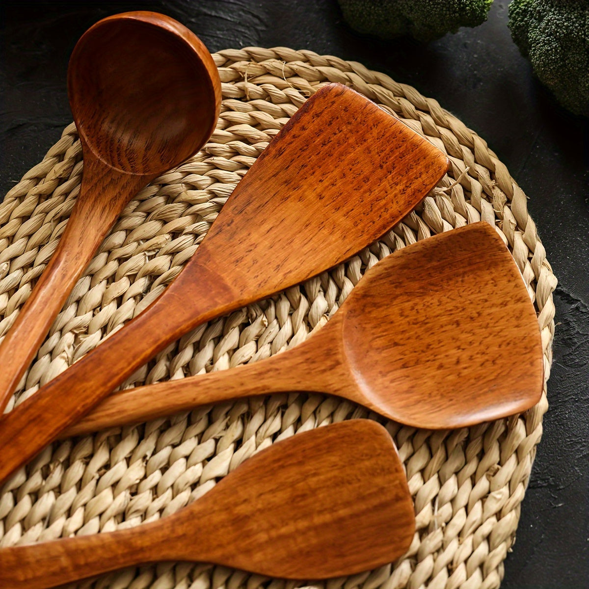 Wooden Soup Spoon and Shovel Set Durable Heat-Resistant Kitchen Utensils