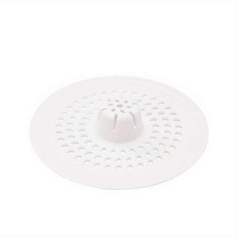 Filtro de desagüe de silicona para fregadero, diseño circular para baño y cocina, negro y blanco