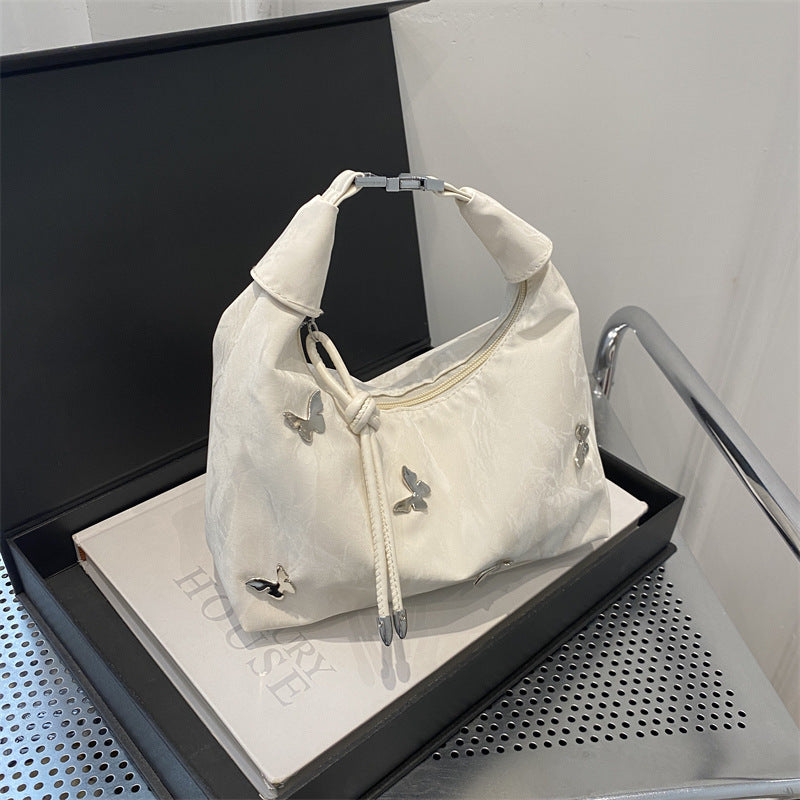 Women's Crossbody Bag with Butterfly Decoration PU Zipper Closure Multiple Colors