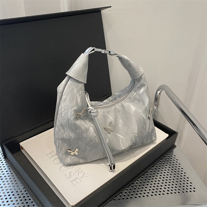 Women's Crossbody Bag with Butterfly Decoration PU Zipper Closure Multiple Colors