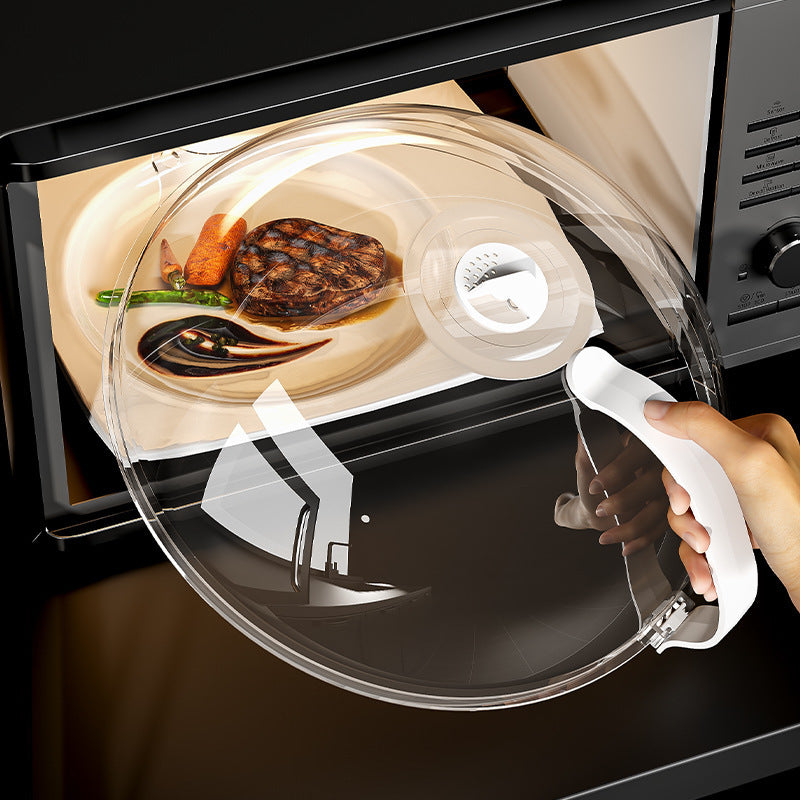 Microwave Cover Oil-Splatter Shield Food Preservation Lid Kitchen Accessory Durable Polycarbonate