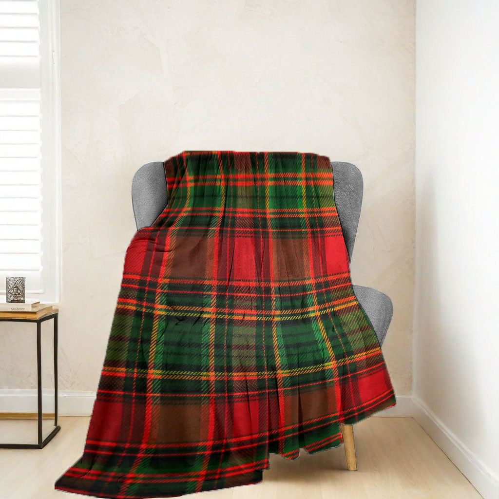 Плед из фланелевого флиса в клетку из полиэстера Scottish Checkered для всех сезонов