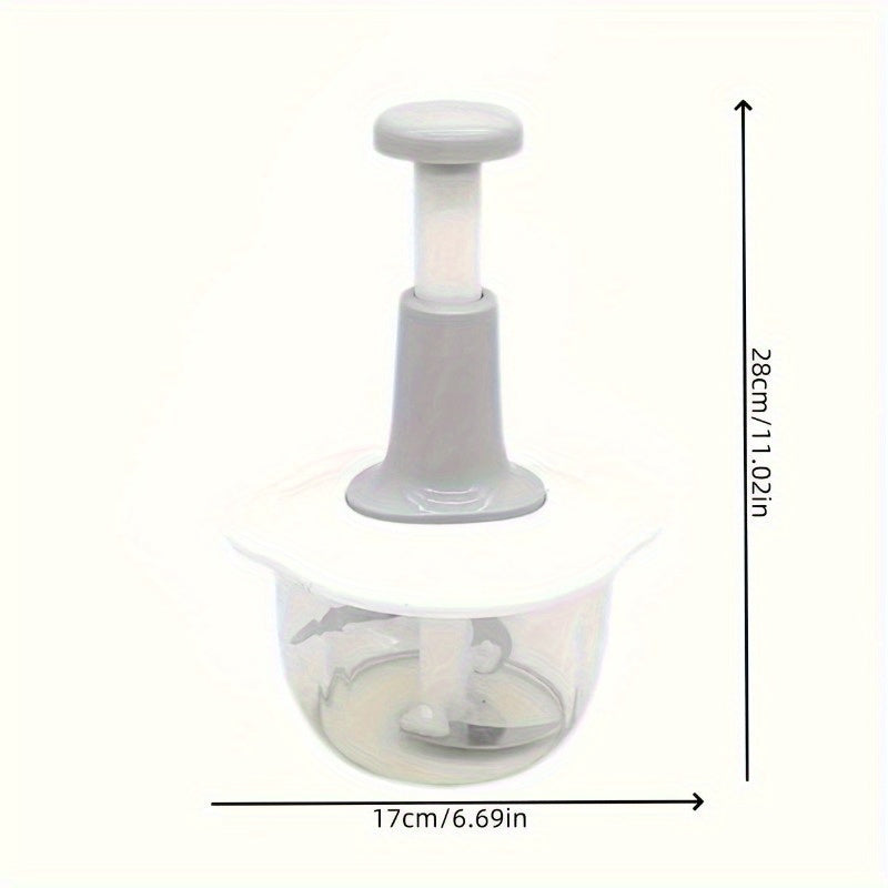 Kitchen Accessory Kit for 1.5L Manual Food Processor Stainless Steel Blades Vegetable Chopper Garlic Press Meat Mincer