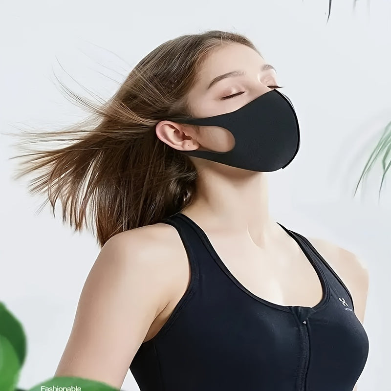 Juego de 4 mascarillas faciales unisex con protección UV, transpirables, de nylon elástico, para ciclismo y actividades al aire libre