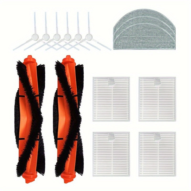 Robot Vacuum Cleaning Set with Main and Side Brushes HEPA Filter Mop Cloths and Rags