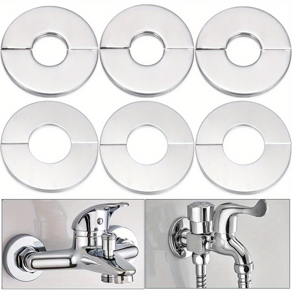 6 Pack Stainless Steel Faucet Escutcheon Covers Wall Decor Gas Water Heater Pipe Block