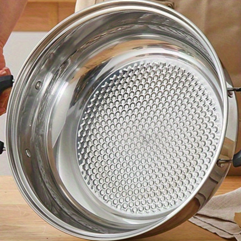 Katta hajmli zanglamaydigan po'latdan yasalgan issiq idish, qopqoq bilan, induksiya mos keladi, tijorat oshxona uchun