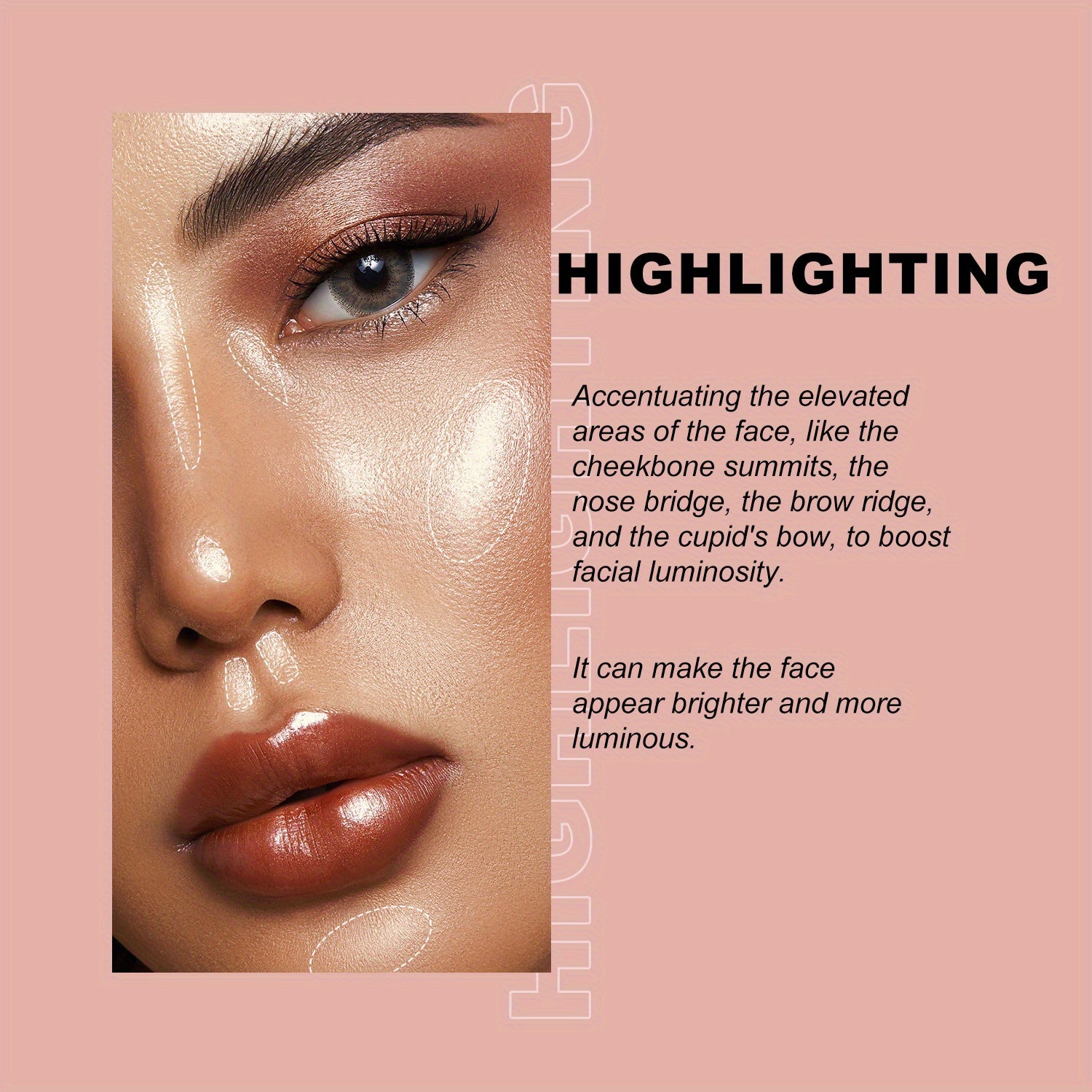 Liquid Highlighter Sticks Set for Face Contouring and Glow, Multi-Shade Waterproof