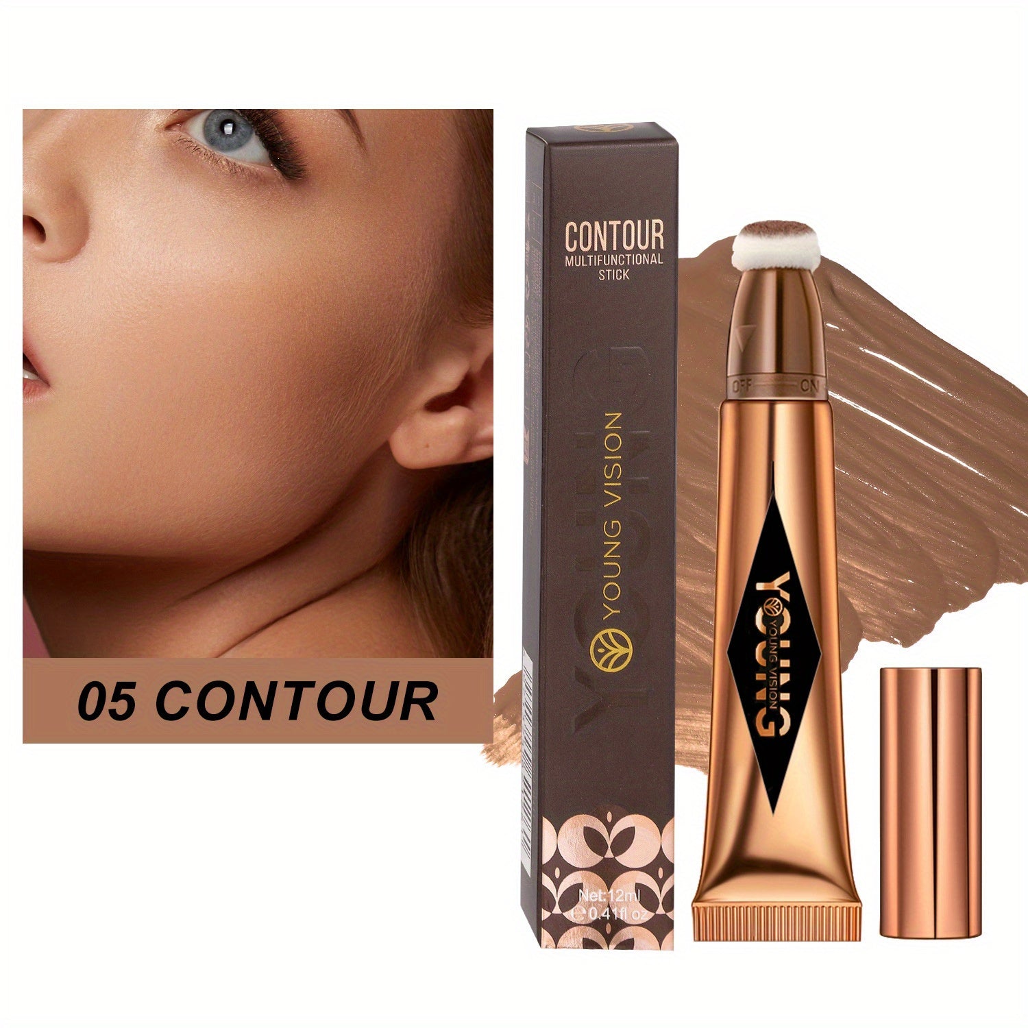 Liquid Highlighter Sticks Set for Face Contouring and Glow, Multi-Shade Waterproof