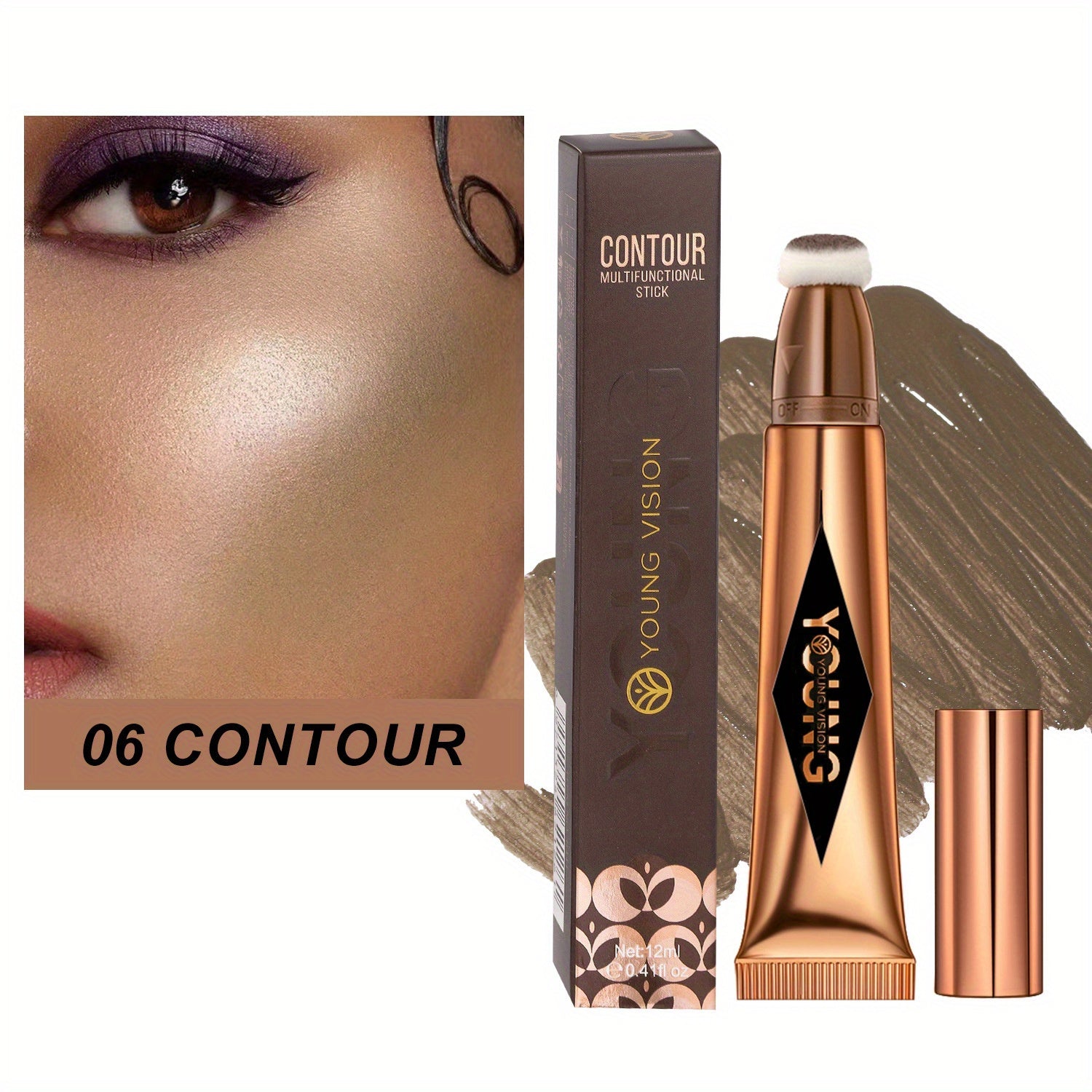 Liquid Highlighter Sticks Set for Face Contouring and Glow, Multi-Shade Waterproof