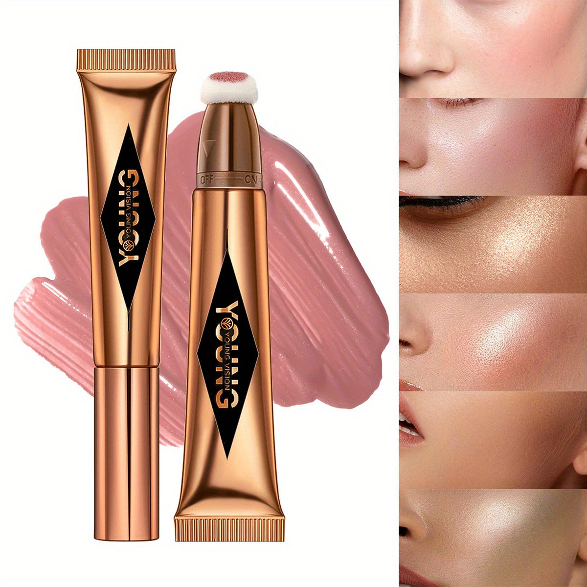 Liquid Highlighter Sticks Set for Face Contouring and Glow, Multi-Shade Waterproof