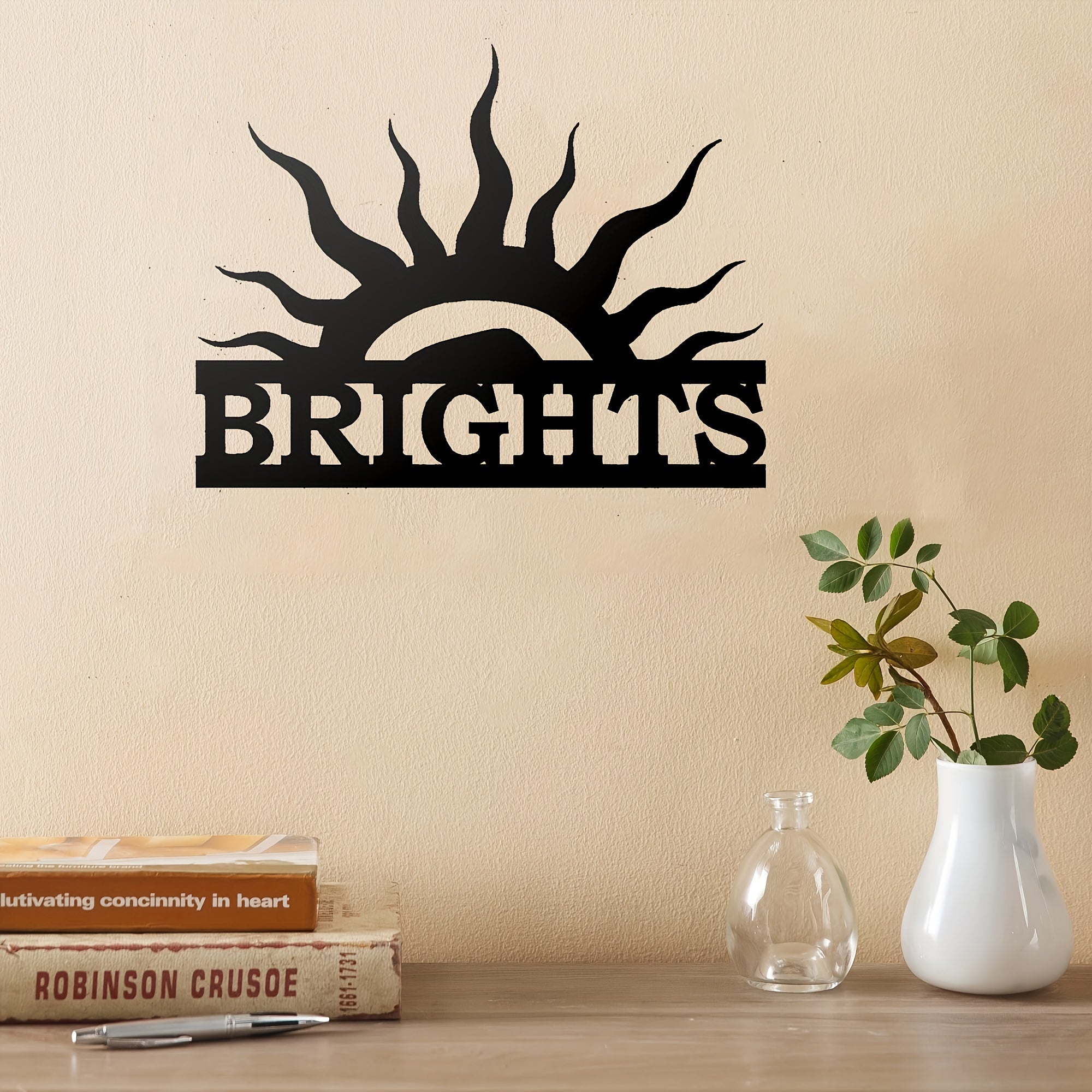 Sunflower Metal Wall Art Decor Art Deco Style Durable Textured Finish for Living Room Bedroom