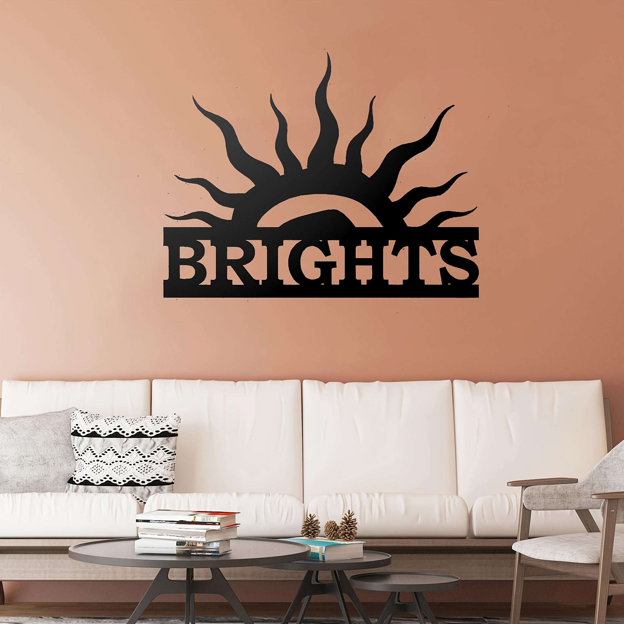 Sunflower Metal Wall Art Decor Art Deco Style Durable Textured Finish for Living Room Bedroom