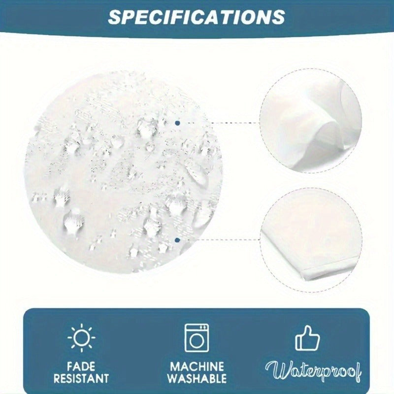 Polyester Christmas Tablecloth Square Woven Water Stain Resistant Holiday Decor