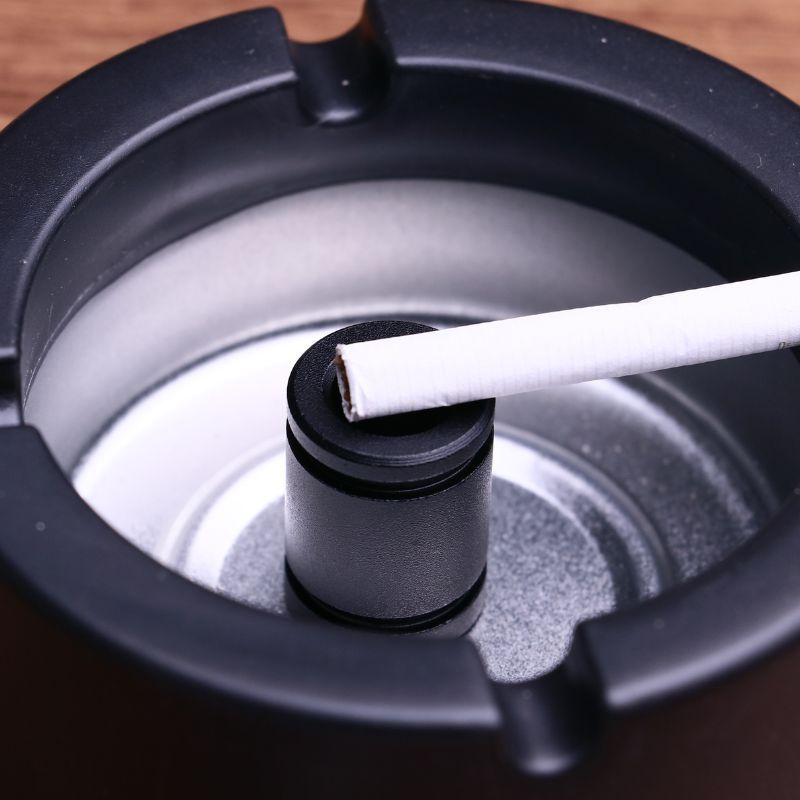 Metal Ashtray with Quick Smoke Extinguisher for Home Office Durable Aluminum