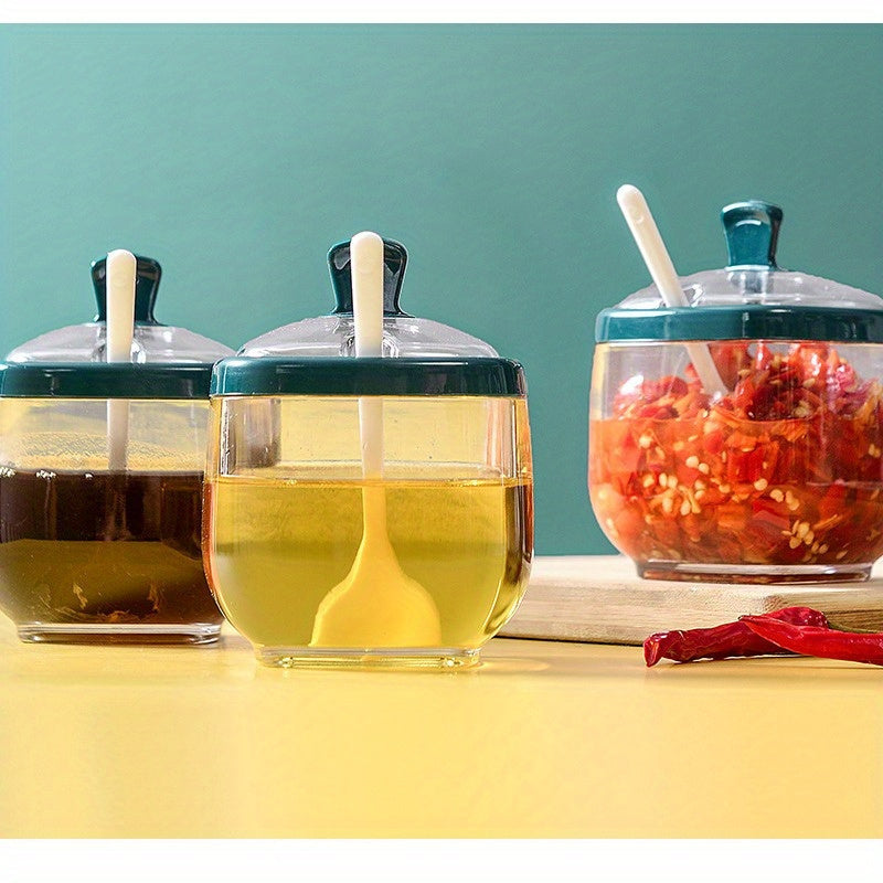 Kitchen Seasoning Set with Salt Shaker, Seasoning Box, and Bottles