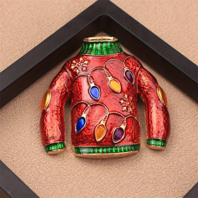 Luxurious Christmas Rhinestone Brooch for Women Irregular Shape Fashion Accessory