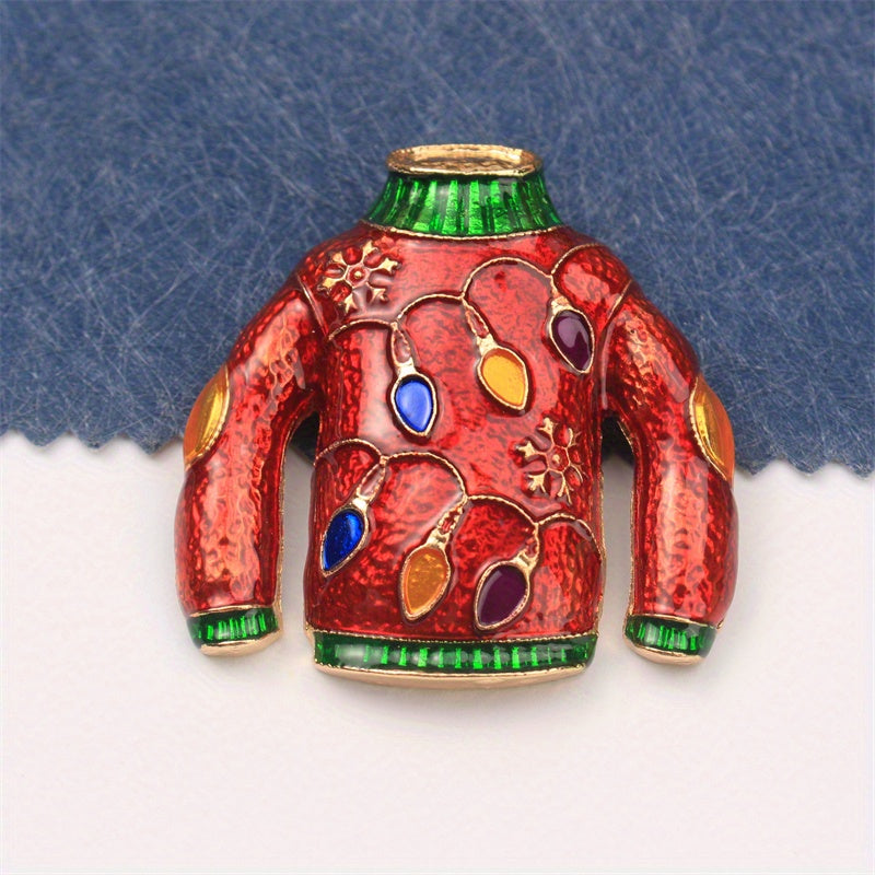 Luxurious Christmas Rhinestone Brooch for Women Irregular Shape Fashion Accessory