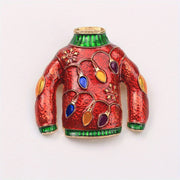 Luxurious Christmas Rhinestone Brooch for Women Irregular Shape Fashion Accessory