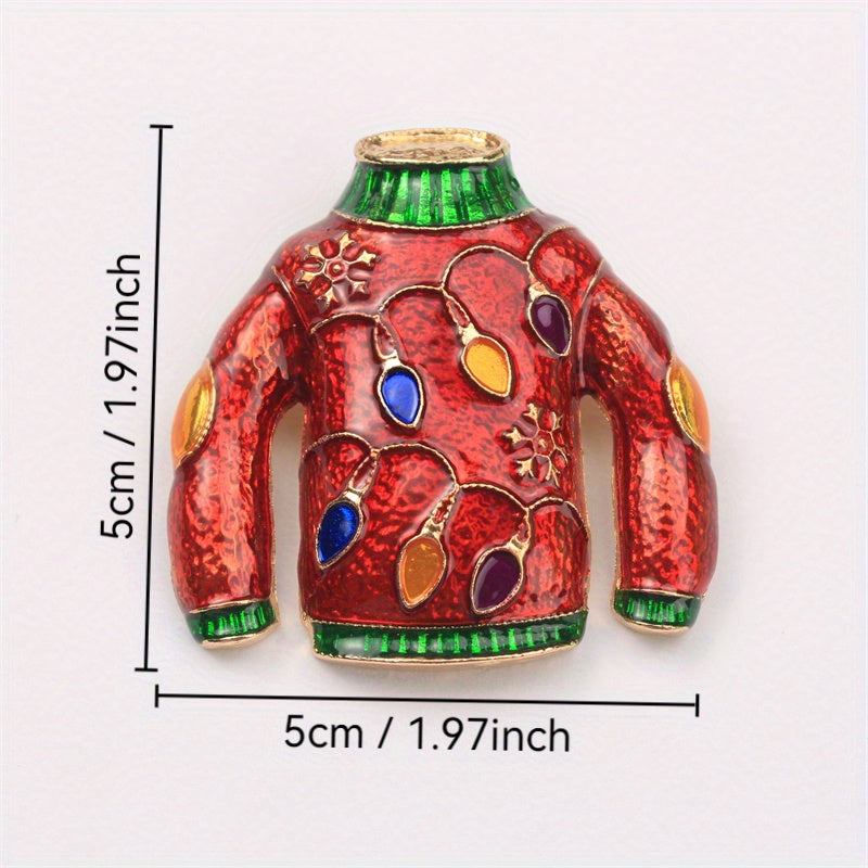 Luxurious Christmas Rhinestone Brooch for Women Irregular Shape Fashion Accessory