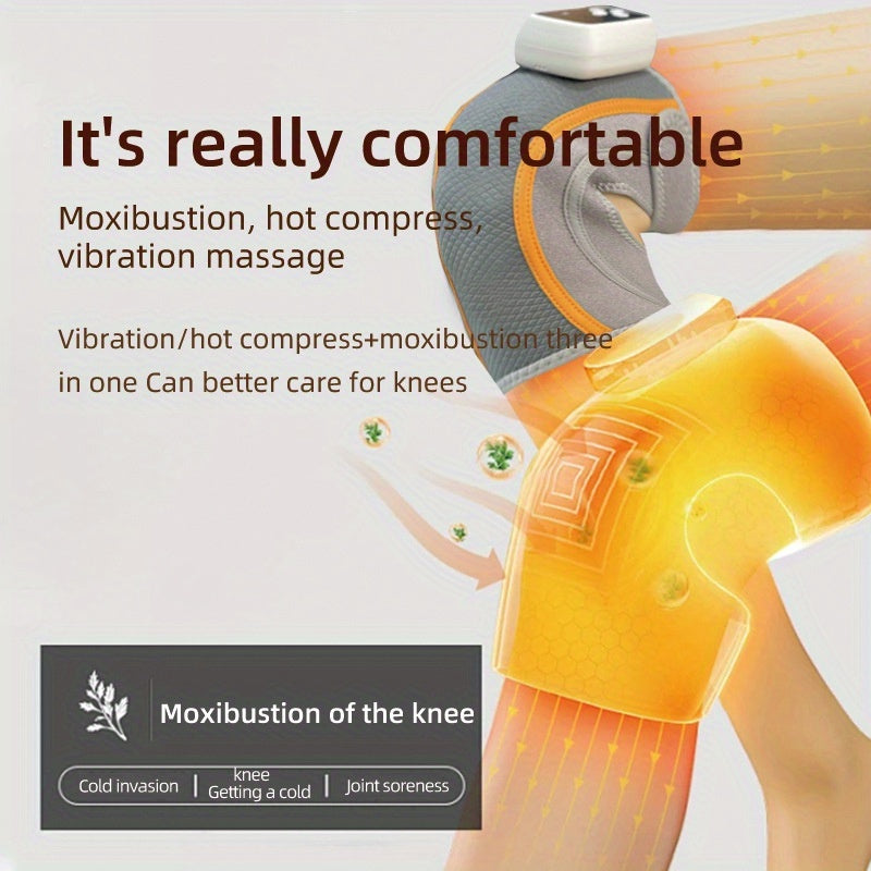 Knee Massager with Vibration USB Rechargeable Lithium Polymer Battery Pain Relief Physical Therapy