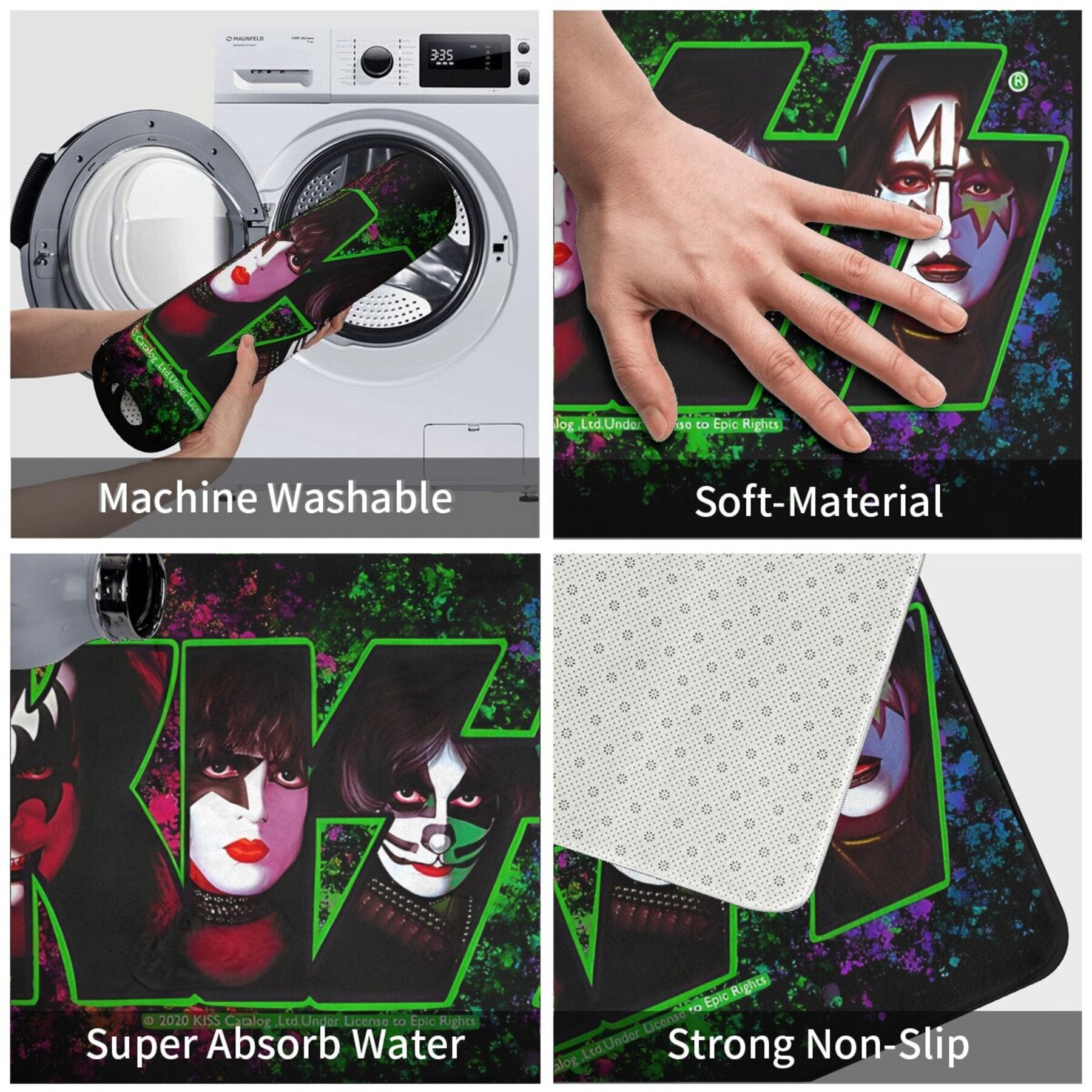 Christmas Bedroom Mat Kiss Fan Design Doormat Kitchen Carpet Home Decor