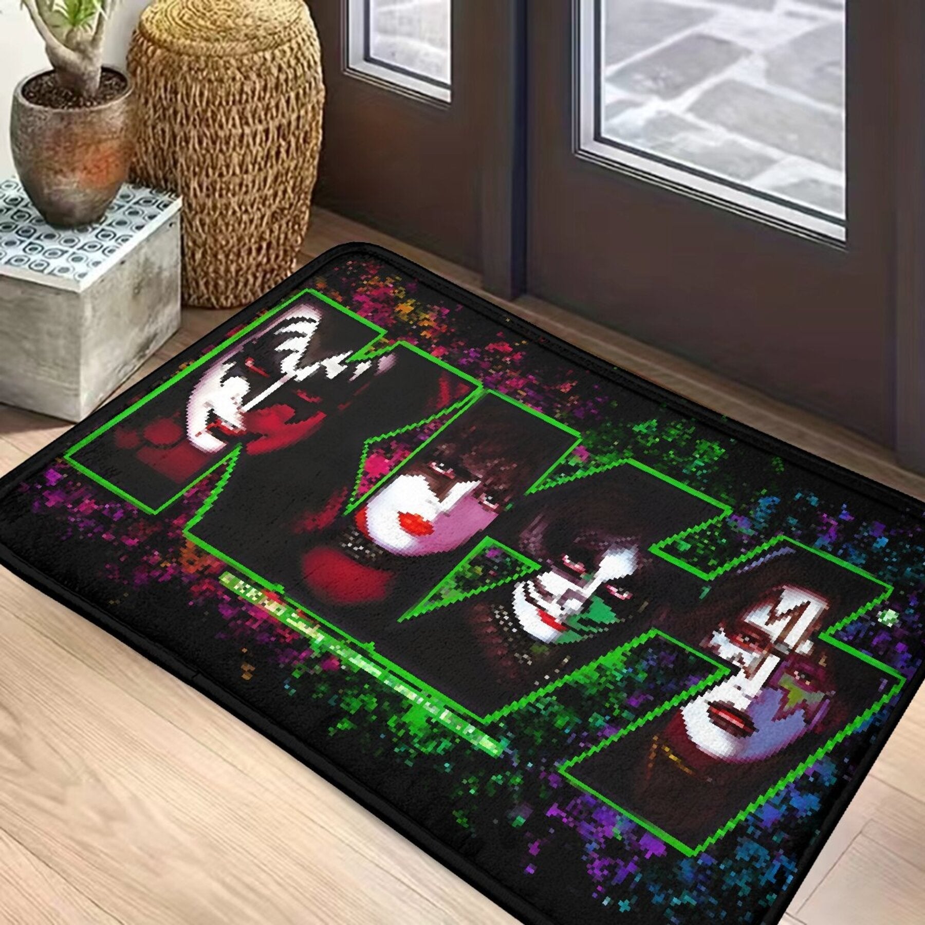Christmas Bedroom Mat Kiss Fan Design Doormat Kitchen Carpet Home Decor