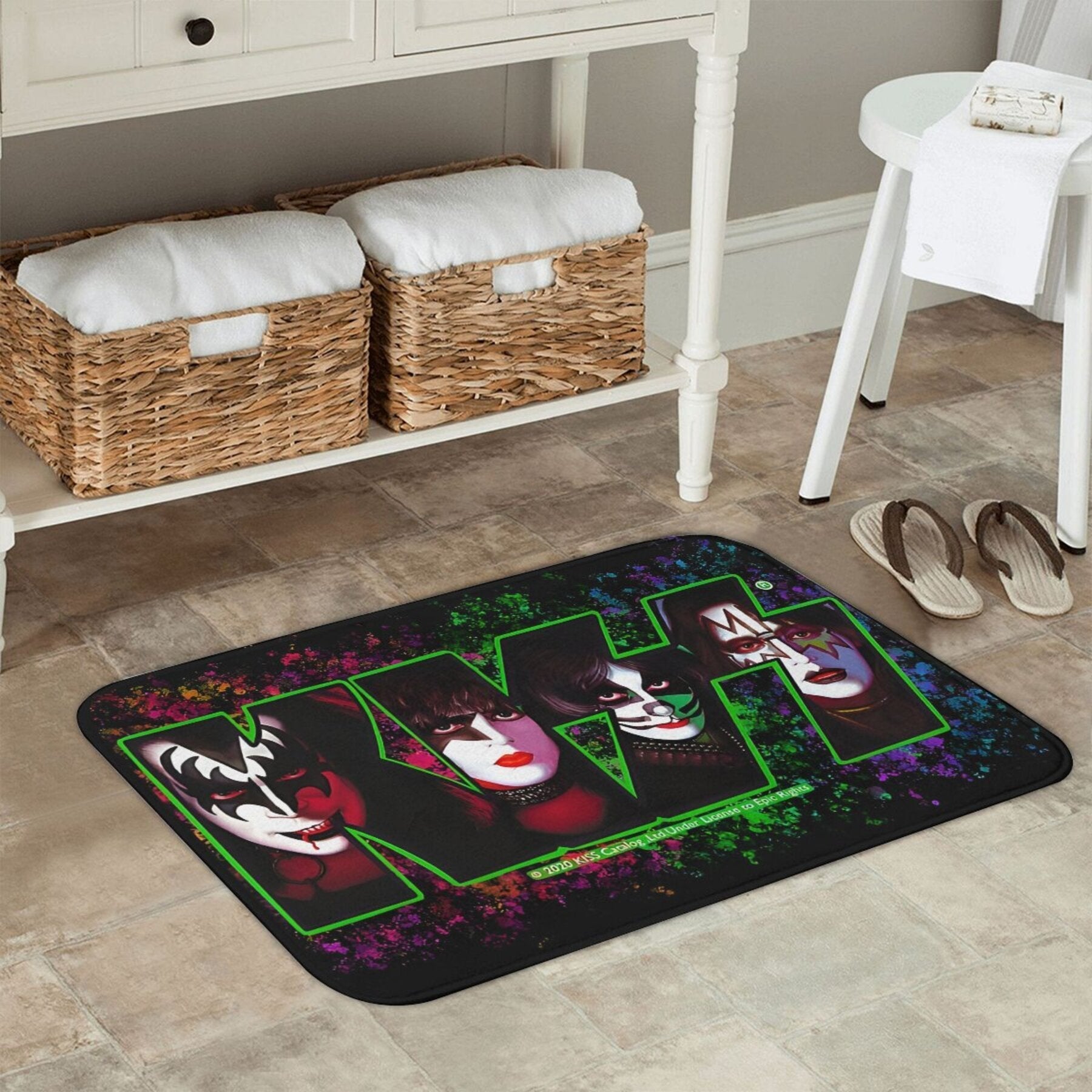 Christmas Bedroom Mat Kiss Fan Design Doormat Kitchen Carpet Home Decor