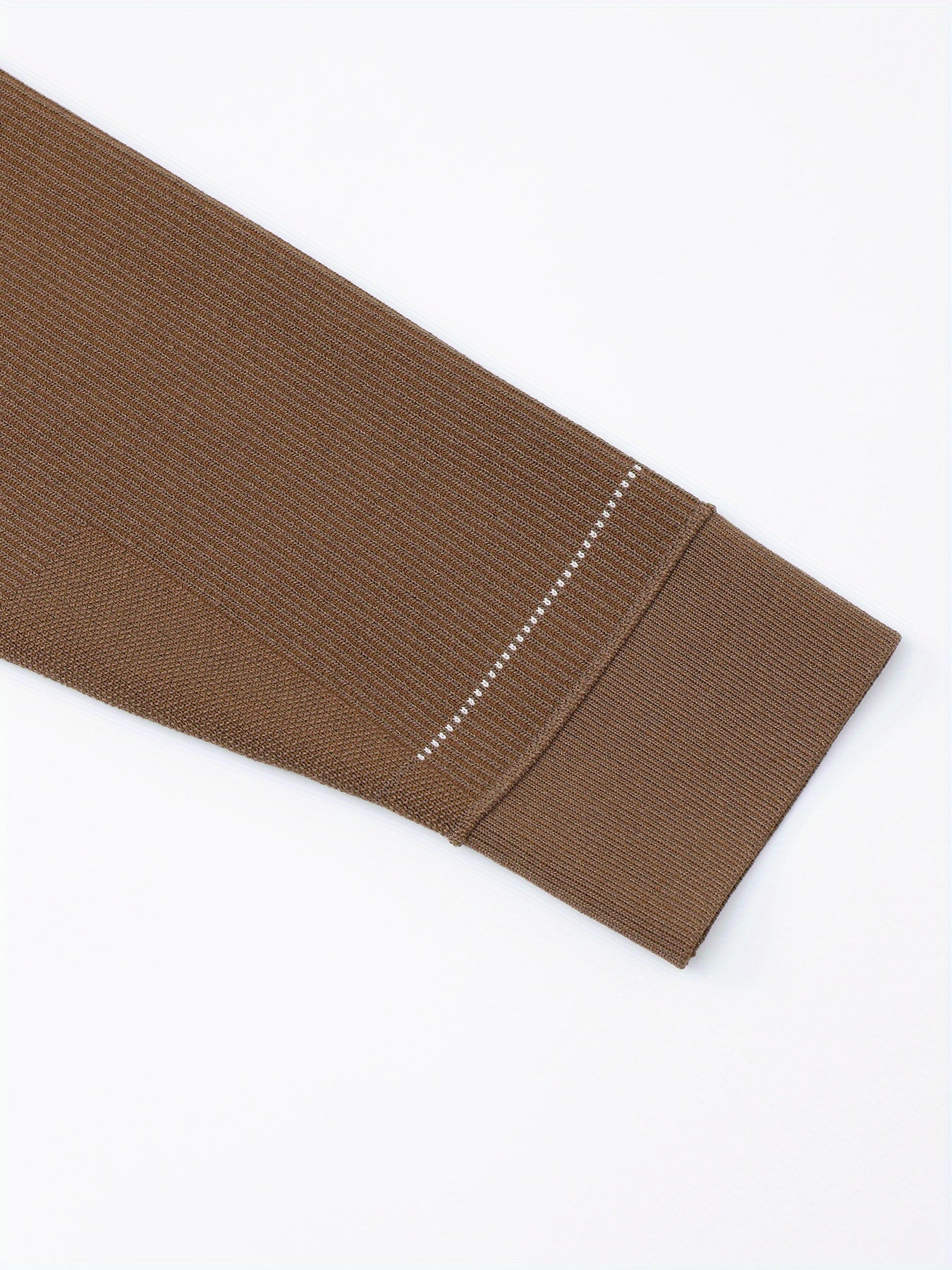 Men's Knit Cardigan Sweater with Business Collar and Pockets in Solid Color