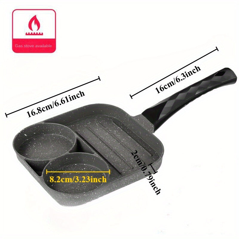 3-in-1 Qolipsiz Omelet Qozon Alüminium Oshxona uchun Non-Stick Non-qarshi Tovoq Non-qarshi Tovoq uchun Non-Stick Non-qarshi Tovoq uchun Non-Stick