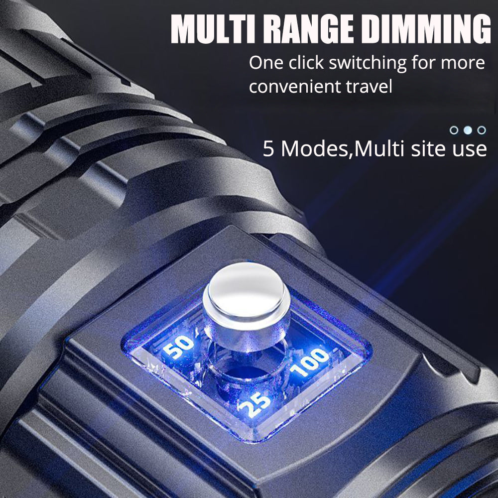 Qayta zaryadlanadigan taktik LED chiroq, 5 ta yoritish rejimi, COB orqa chiroq, USB orqali zaryadlash va mustahkam dizayn. Favqulodda vaziyatlar, piyoda yurish va lagerda foydalanish uchun ideal. Sovg'a qutisi va USB kabeli bilan birga.