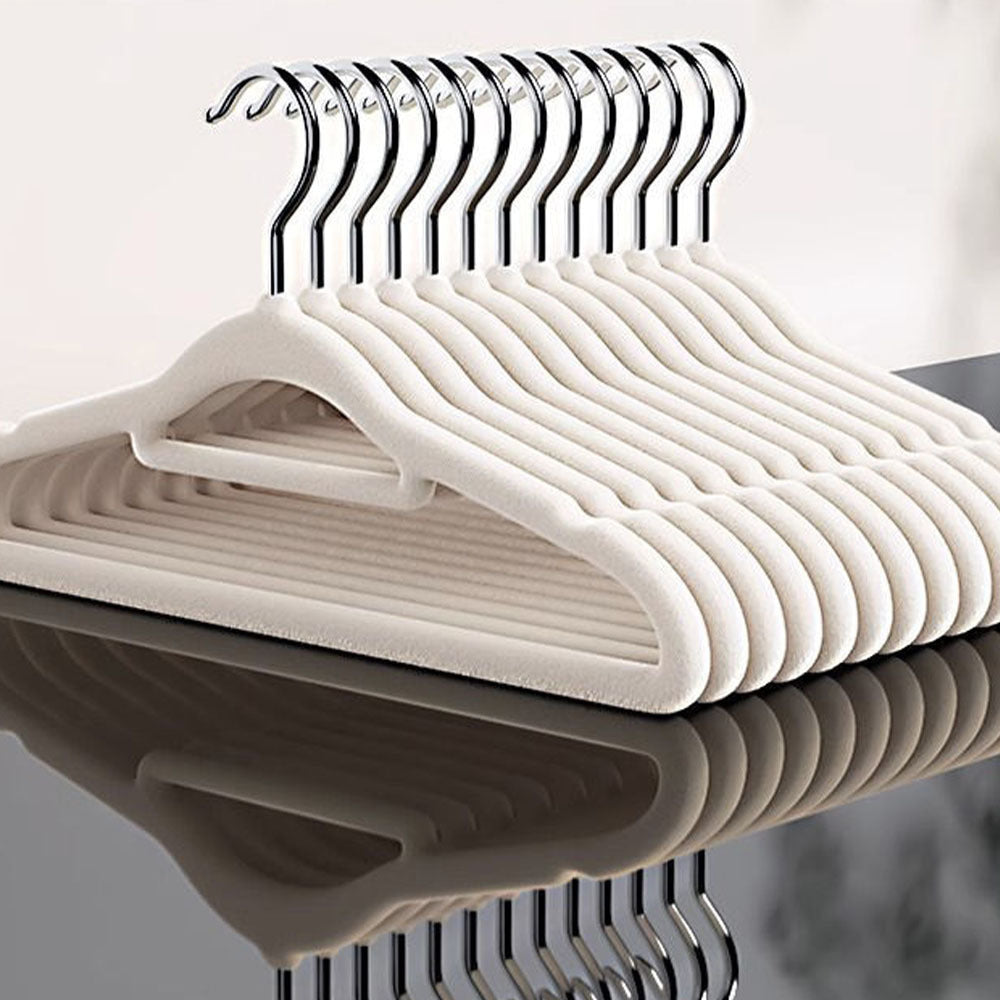 10 ta Ultra Velvet Non-Slip Hangers to'plami, aylanadigan tutqichlar bilan shkafni tartibga solish uchun