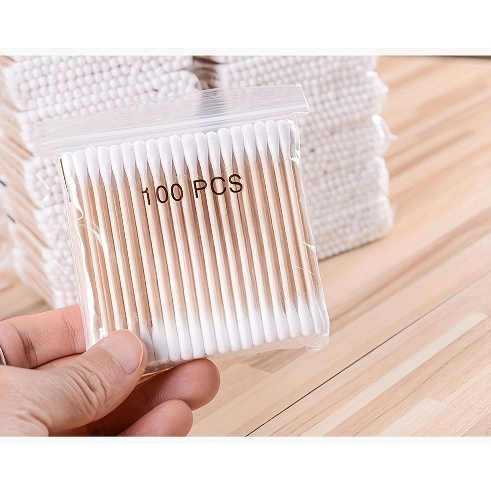 1000 Double-Ended Cotton Swabs Unscented Low Allergenic for Ear and Makeup Cleaning