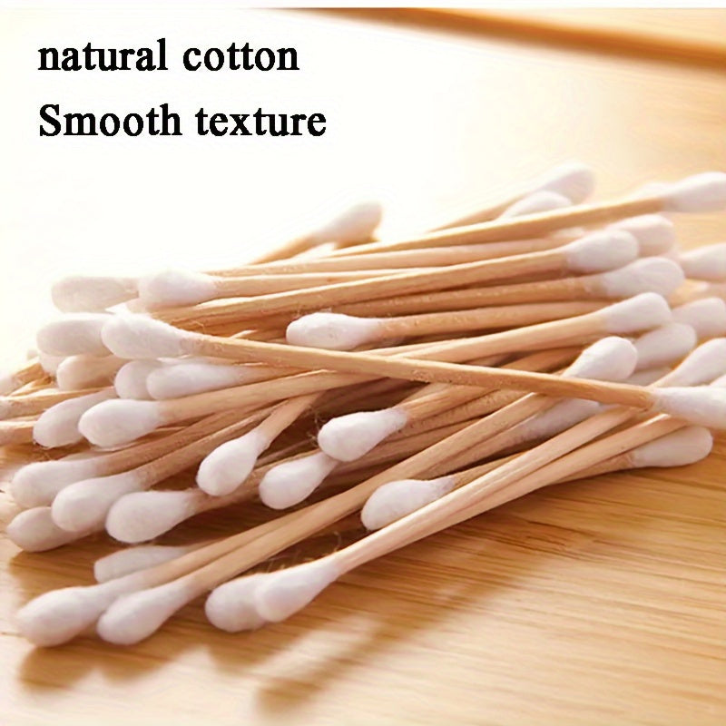 1000 Double-Ended Cotton Swabs Unscented Low Allergenic for Ear and Makeup Cleaning