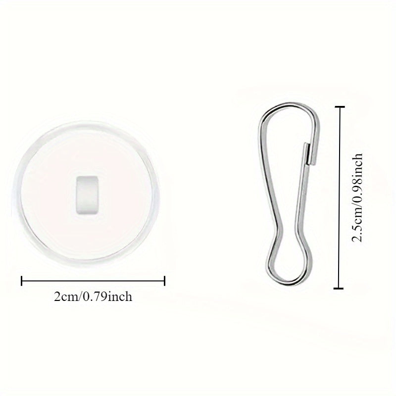 100 ta shift uchun 50 ta yopishqoq va shaffof mustahkam devor kancalari, bayram bezaklari uchun