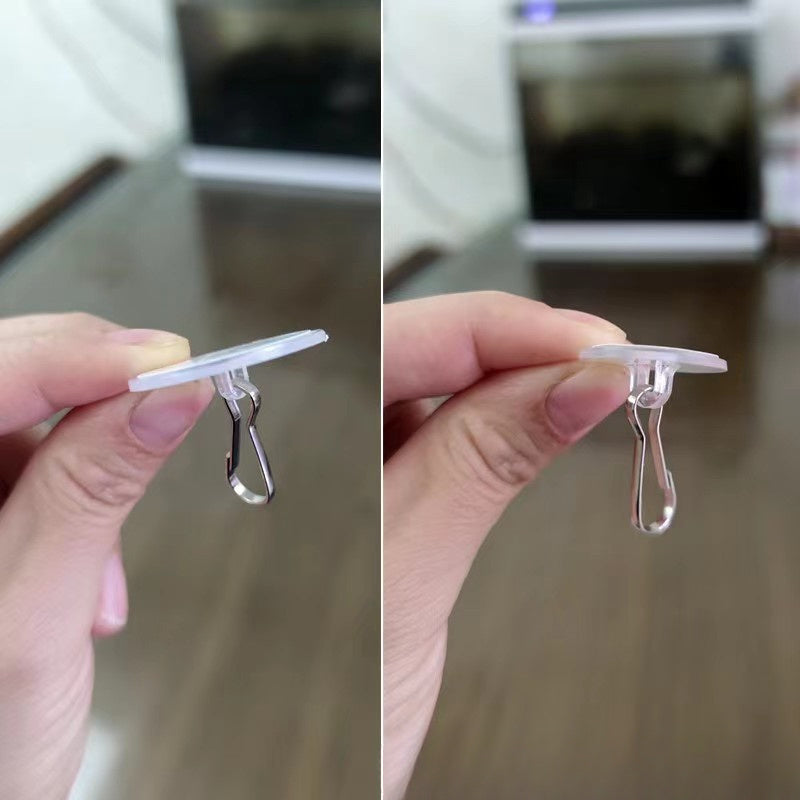 100 ta shift uchun 50 ta yopishqoq va shaffof mustahkam devor kancalari, bayram bezaklari uchun