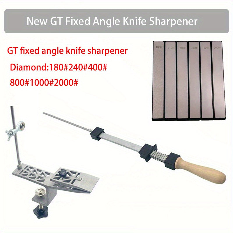 Fixed Angle Manual Knife Sharpener with Adjustable 10-50° Angle for Kitchen and Restaurant Use