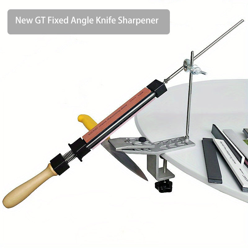 Fixed Angle Manual Knife Sharpener with Adjustable 10-50° Angle for Kitchen and Restaurant Use