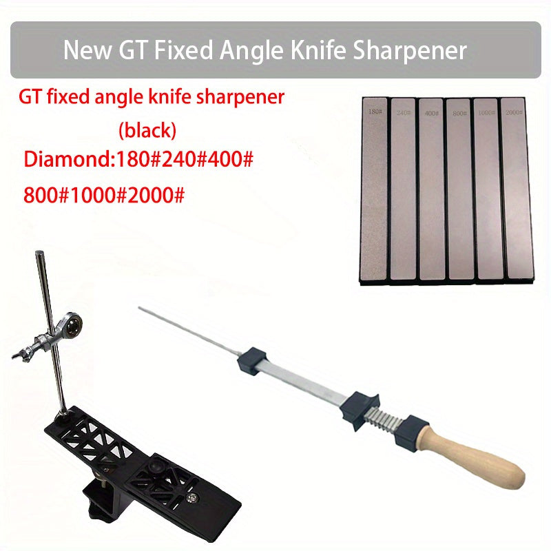 Fixed Angle Manual Knife Sharpener with Adjustable 10-50° Angle for Kitchen and Restaurant Use