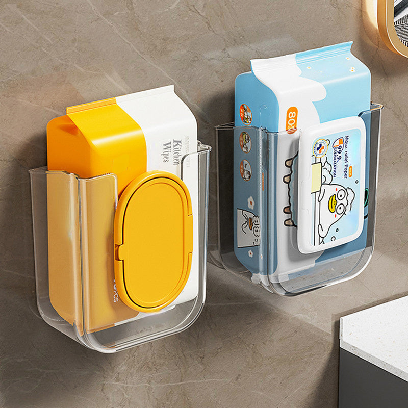 Bathroom Wall Mounted Wet Tissue Storage Box Large Opening Sturdy Design